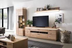 CASAVANTI Wohnwand I BARCELONA 3-teilig Balkeneiche bianco