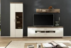 CASAVANTI Wohnwand PALERMO 3-tlg. 295x208 cm weiß/braun