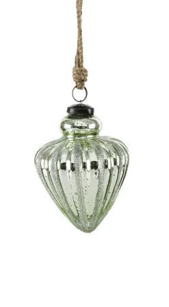 Deko Anhänger Glas 10 x 10 x 10 cm Grau