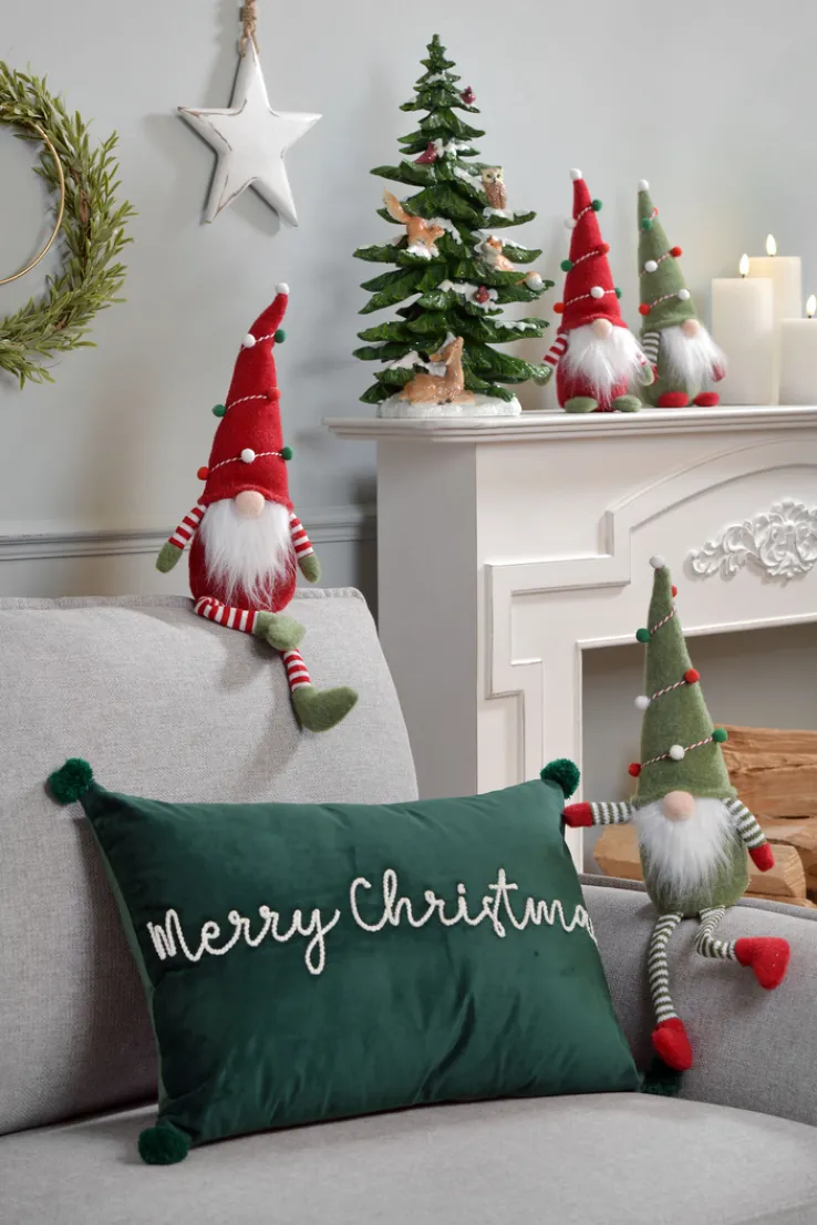 Deko Objekt Tannenbaum mit Tieren CALM & COSY Polyresin 41 x 23 x 14 cm Grün/Mehrfarbig