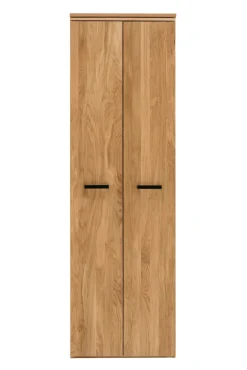 Dielenschrank LIDO 60 x 195 cm Astige Eiche massiv naturbelassen geölt