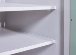 Drehtürenschrank KILIAN 92 x 205 cm weiß/ pastellgrün