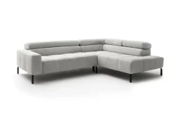 Ecksofa CLEVELAND 273 x 219 cm hellgrau