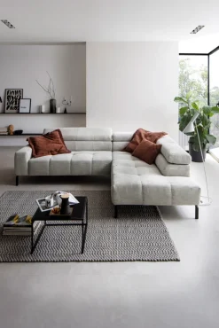 Ecksofa CLEVELAND 273 x 219 cm hellgrau