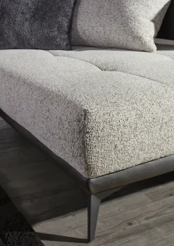 QUARTIER Ecksofa CONTES schwarz/ grau