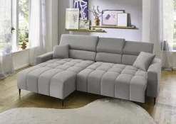 QUARTIER Ecksofa EASY 180 x 256 cm hellgrau
