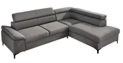 QUARTIER Ecksofa LONIGO 247 x 196 cm grau