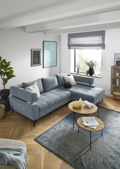 Ecksofa PARIS 267 x 188 cm graublau