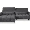QUARTIER Ecksofa RAY 179 x 277 Cord dunkelgrau