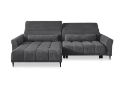 QUARTIER Ecksofa RAY 179 x 277 Cord dunkelgrau