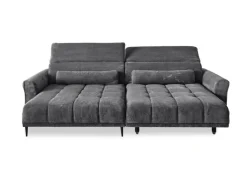 QUARTIER Ecksofa RAY 179 x 277 Cord dunkelgrau