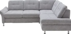 YoungLife by systempolster Ecksofa SEVRAN mit Schlaffunktion 242 x 210 cm alu