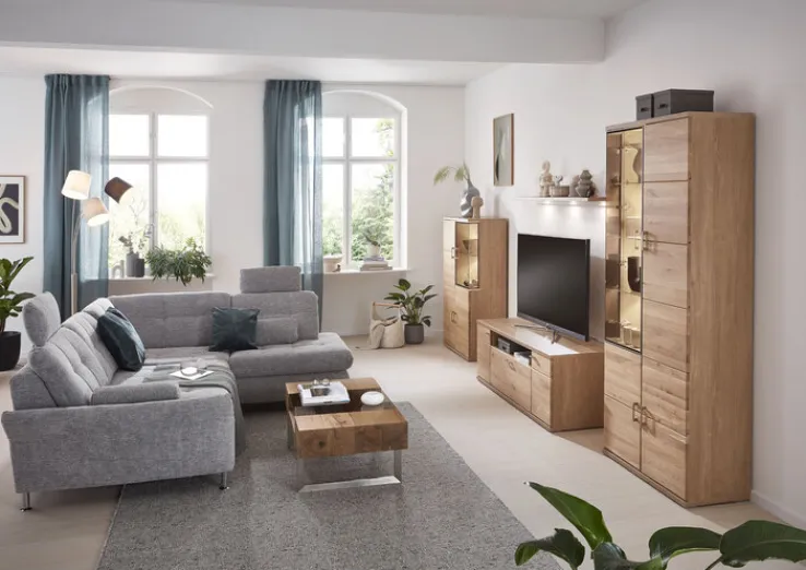 YoungLife by systempolster Ecksofa SEVRAN mit Schlaffunktion 242 x 210 cm alu