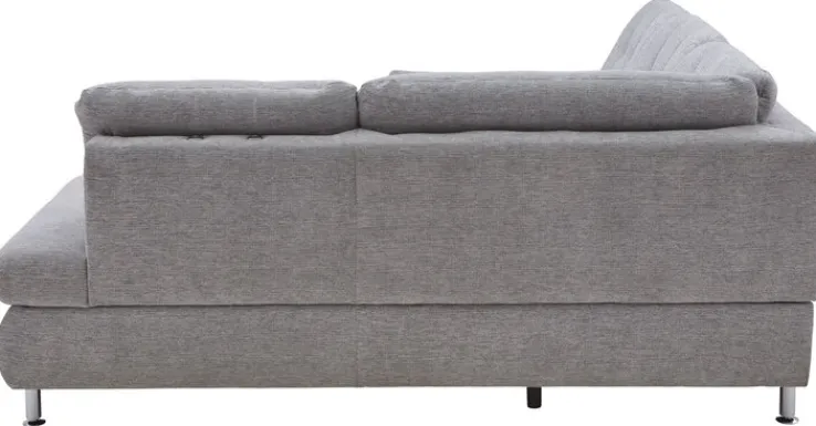 YoungLife by systempolster Ecksofa SEVRAN mit Schlaffunktion 242 x 210 cm alu