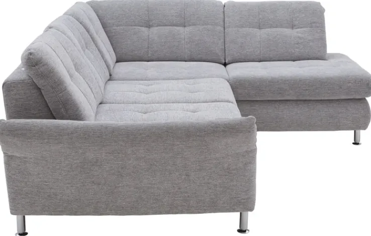 YoungLife by systempolster Ecksofa SEVRAN mit Schlaffunktion 242 x 210 cm alu