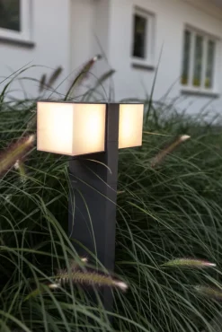 ECO-LIGHT LED Wegeleuchte CUBA 2-flg anthrazit