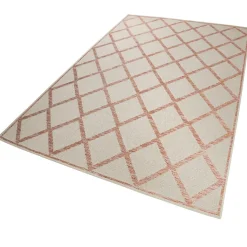 ESPRIT Outdoorteppich RHOMB 120 x 170 cm beige/rot