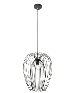 FABAS LUCE Retrofit Pendelleuchte CAMP 40 cm schwarz