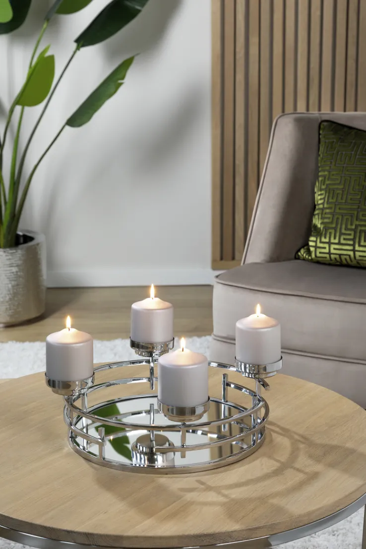 Fink Kerzenhalter ELISIO 42cm silberfarbig/vernickelt