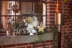 Fink Weihnachten Kerzenständer Engel HOLYWORKER 30 cm silberfarbig