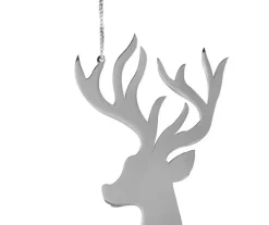 Fink Weihnachtsdekofigur Hirsch JASPER 10 cm silberfarbig