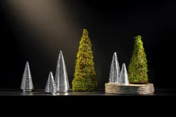 Fink Weihnachtsdekoration Dekobaum MANDY 12,8 cm Porzellan silberfarbig