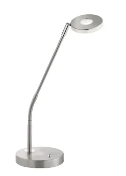 FISCHER & HONSEL CCT LED Tischlampe DENT nickelfarbig