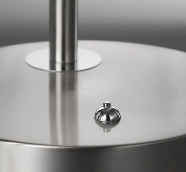 FISCHER & HONSEL CCT LED Tischlampe DENT nickelfarbig