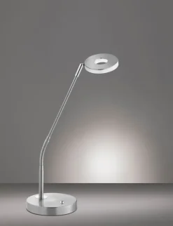 FISCHER & HONSEL CCT LED Tischlampe DENT nickelfarbig