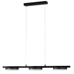 FISCHER & HONSEL LED Balkenpendel KIKU 105 cm sandschwarz