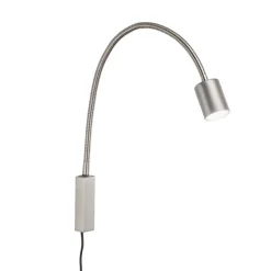 FISCHER & HONSEL LED Bettlampe JUSTI nickelfarbig