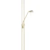 FISCHER & HONSEL LED Stehlampe mit Leselampe POOL TW messingfarbig
