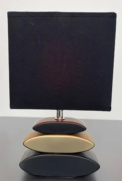 FISCHER & HONSEL Retrofit Tischlampe LINER schwarz/ goldfarbig