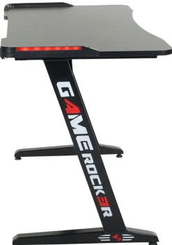 Gaming Tisch GAME ROCKER 110 x 60 cm schwarz