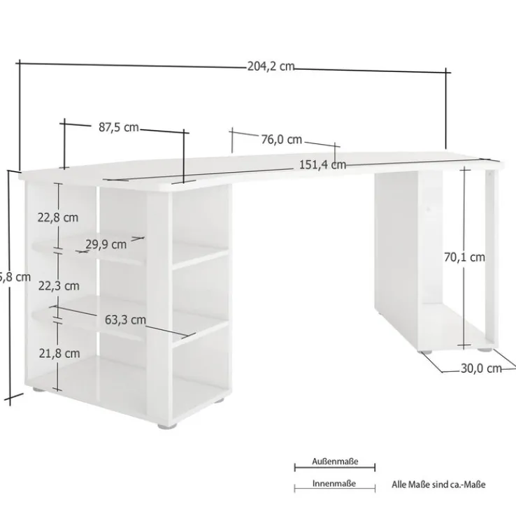 Gaming Tisch PIPPO 205 x 91 cm schwarz