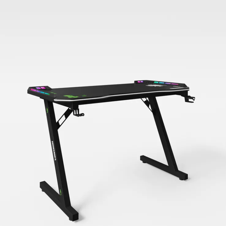 Kinder Gaming-Tisch MINECRAFT schwarz/ grau