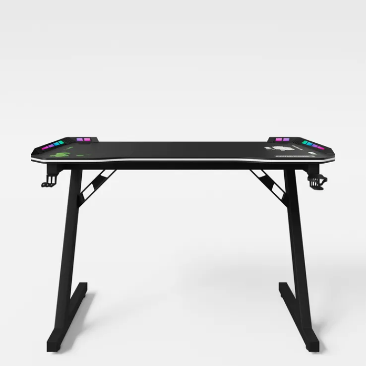 Kinder Gaming-Tisch MINECRAFT schwarz/ grau