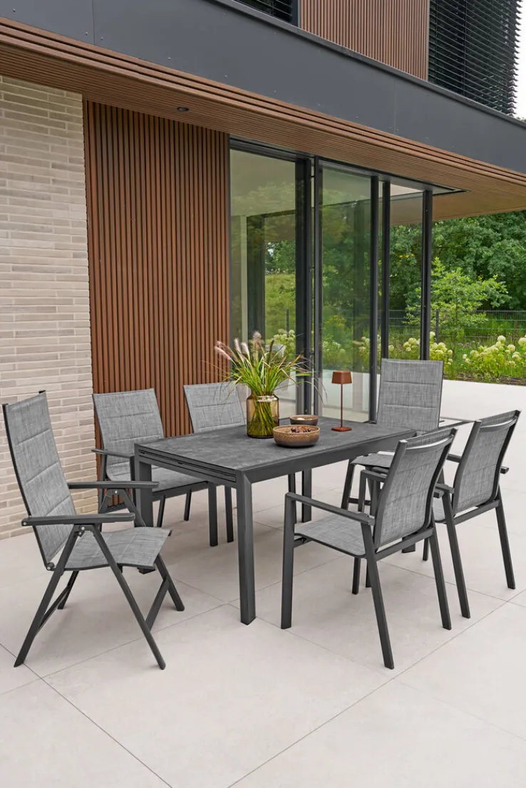 Garden FLAIR Positionsstuhl Garten RON anthrazit /mixgrau