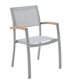 Garden FLAIR Stapelstuhl Garten SALZBURG 88 cm Alu /hellgrau