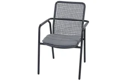 Garden FLAIR Stapelstuhl Garten REPTON ROPE 2er Set anthrazit /hellgrau