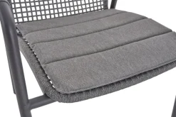 Garden FLAIR Stapelstuhl Garten REPTON ROPE 2er Set anthrazit /hellgrau