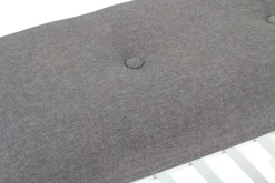 Garderobenbank 100 x 44 cm Weiß/ Grau