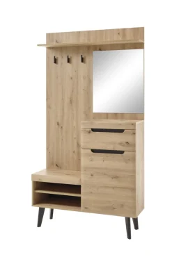 Garderobenkombination SET G2 TORGE 3er Set braun/schwarz