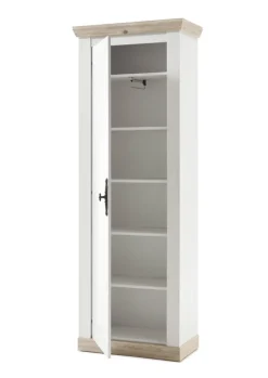 Garderobenschrank FLORENZ 73 x 201 cm weiß/braun