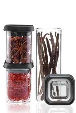 GEFU Vorratsdosen-Set PANTRY 3-teilig Borosilikatglas