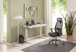 Höhenverstellbarer Schreibtisch BONMEDICO MOVU weiß