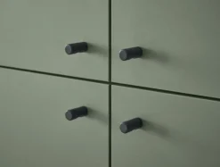 Highboard ALVA 107 x 134 cm Salbeifarbig/braun