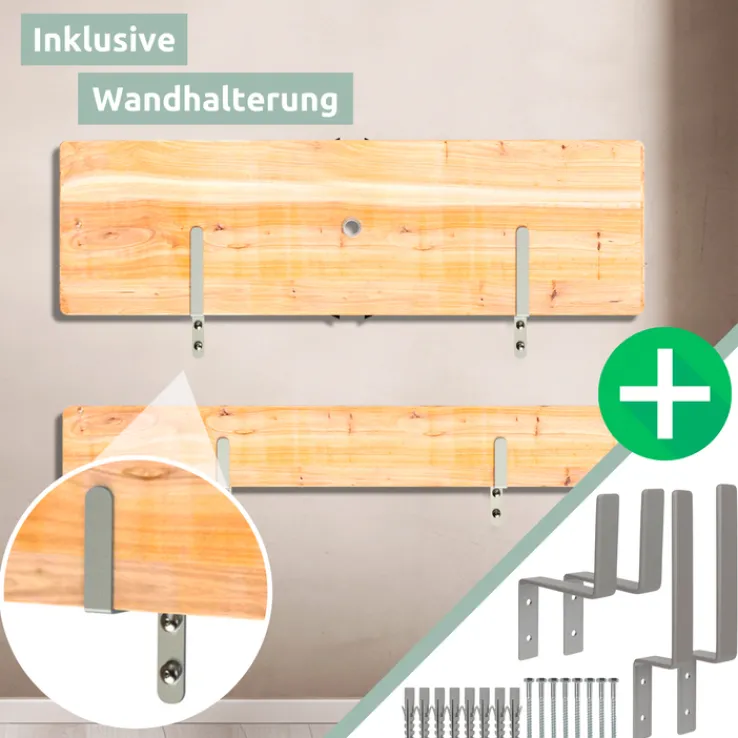 holz4home Bierzeltgarnitur BIERBANK 3-teilig 167 x 50 cm schwarz /naturfarbig