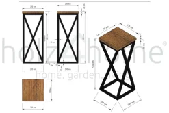 holz4home Blumenständer 21 x 50 cm Eiche geölt