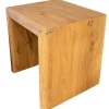 holz4home Massivholzbank 40 x 45 cm Eiche geölt mit Baumkante